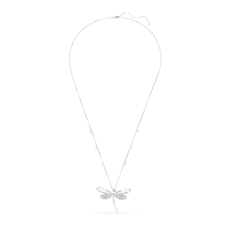 Resim Ariana Grande x Swarovski Kolye ve broş, Karışık kesimler, Yusufçuk, Yeşil, Rodyum kaplama