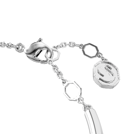 Resim Dextera Bileklik, Yuvarlak kesim, Beyaz, Rodyum kaplama