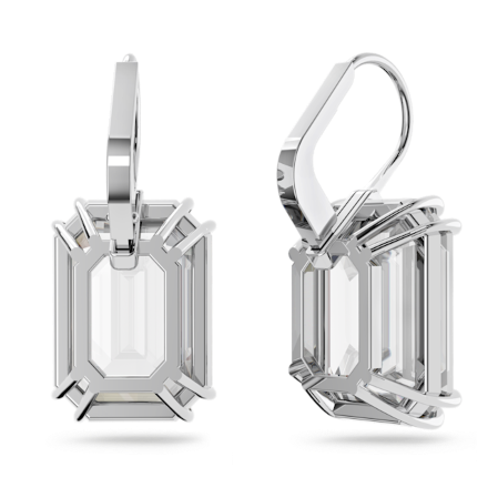 Resim Millenia damla küpeler, Sekizgen kesim, Beyaz, Rodyum kaplama