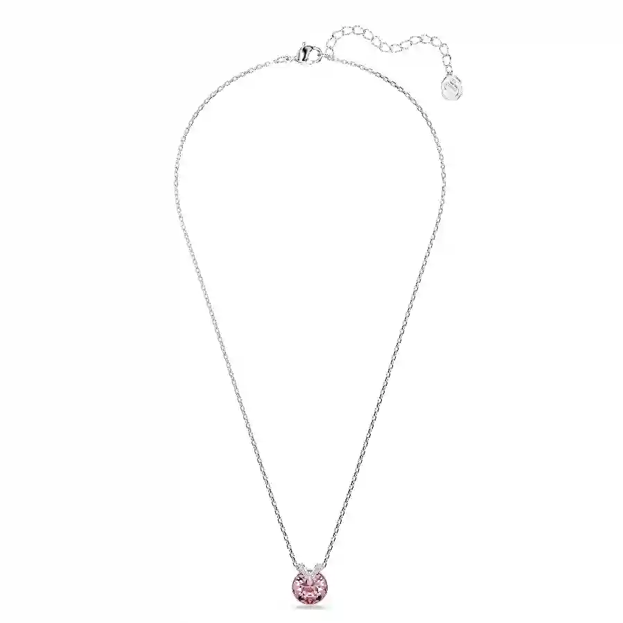 Resim Bella V Kolye, Yuvarlak kesim, Pembe, Rodyum kaplama