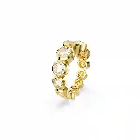 Resim Imber Yüzük, Karışık yuvarlak kesimler, Beyaz, Altın rengi kaplama