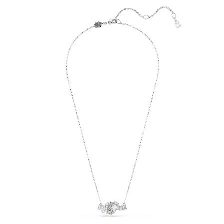 Resim Matrix Kolye, Baget kesim, Düğüm, Beyaz, Rodyum kaplama