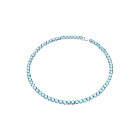 Resim Matrix Tennis Kolye, Yuvarlak kesim, Orta, Mavi, Rodyum kaplama