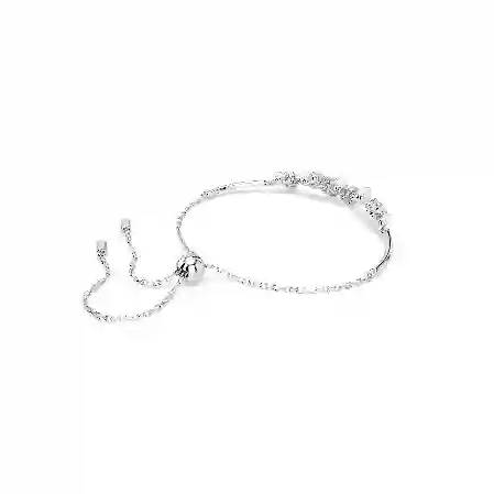 Resim Constella Bileklik, Kristal inci, Yuvarlak kesimler, Beyaz, Rodyum kaplama