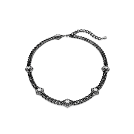 Resim Numina Kolye, Yuvarlak kesim, Beyaz, Rutenyum kaplama