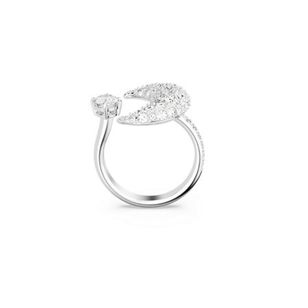 Resim Luna Açık Yüzük, Ay, Beyaz, Rodyum kaplama