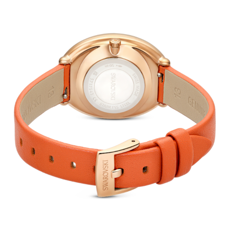 Resim Imber Saat, İsviçre Üretimi, Deri kayış, Turuncu, Pembe altın rengi yüzey