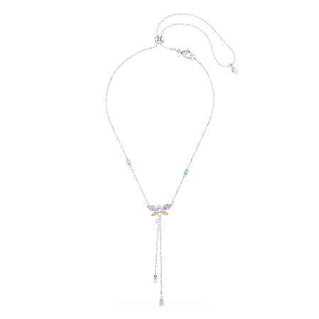 Resim Ariana Grande x Swarovski Y-Kolye, Karışık kesimler, Yusufçuk, Çok renkli, Rodyum kaplama