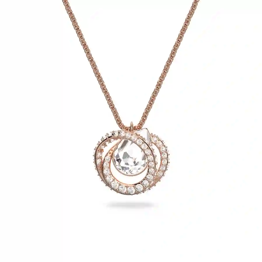 Resim Generation Kolye, Beyaz, Pembe altın rengi kaplama