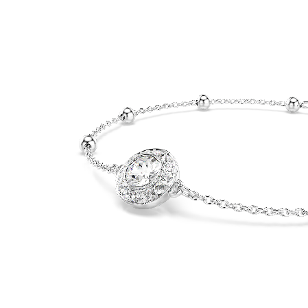 Resim Una Angelic Bileklik, Yuvarlak kesim, Beyaz, Rodyum kaplama