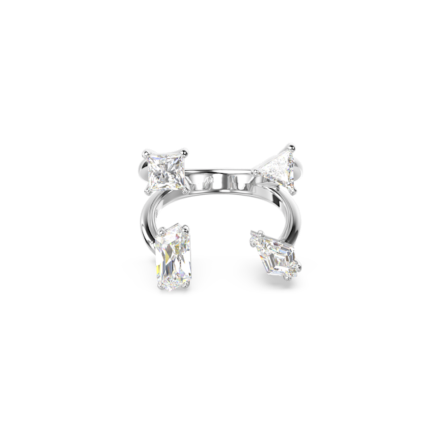 Resim Mesmera Açık Yüzük, Karışık kesimler, Beyaz, Gümüş renkli yüzey