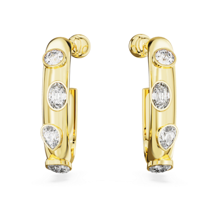 Resim Imber halka küpeler, Karışık kesimler, Beyaz, Altın rengi kaplama