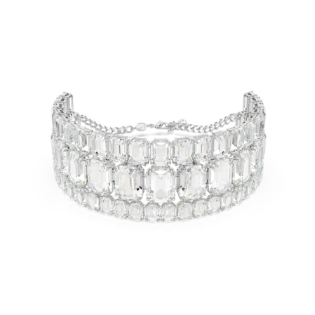 Resim Millenia Gerdanlık, Sekizgen kesim, Beyaz, Rodyum kaplama