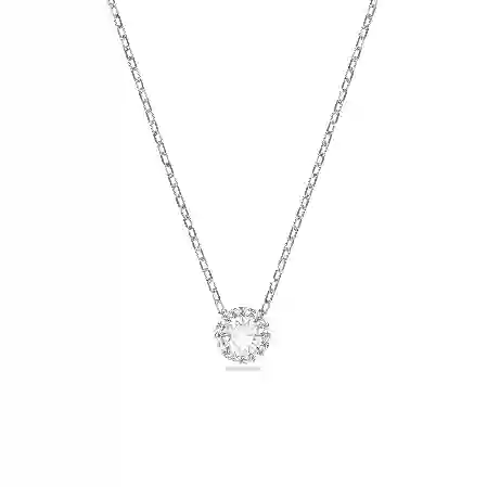 Resim Angelic Kolye, Yuvarlak kesim, Beyaz, Rodyum kaplama