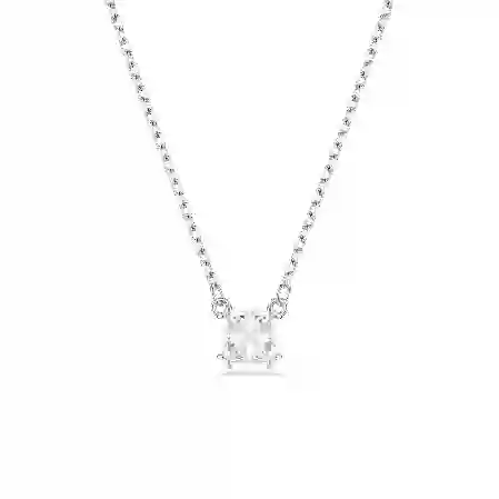 Resim Stilla Attract Kolye, Kare kesim, Beyaz, Rodyum kaplama