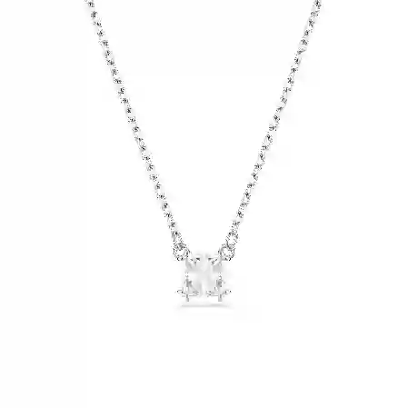 Resim Stilla Attract Kolye, Kare kesim, Beyaz, Rodyum kaplama