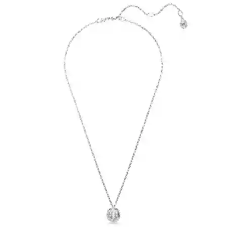 Resim Dextera Kolye, Yuvarlak kesim, Beyaz, Rodyum kaplama