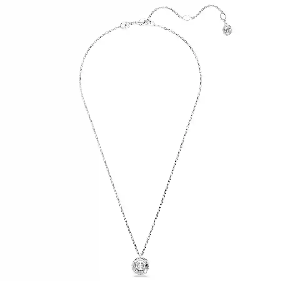 Resim Dextera Kolye, Yuvarlak kesim, Beyaz, Rodyum kaplama