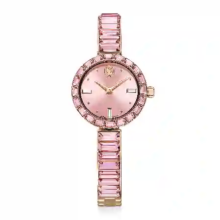 Resim Matrix Bangle Saat, İsviçre Üretimi, Kristal bileklik, Pembe, Pembe altın rengi yüzey