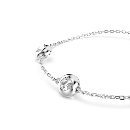 Resim Una Angelic Bileklik, Yuvarlak kesim, Çift taraflı motifler, Beyaz, Rodyum kaplama