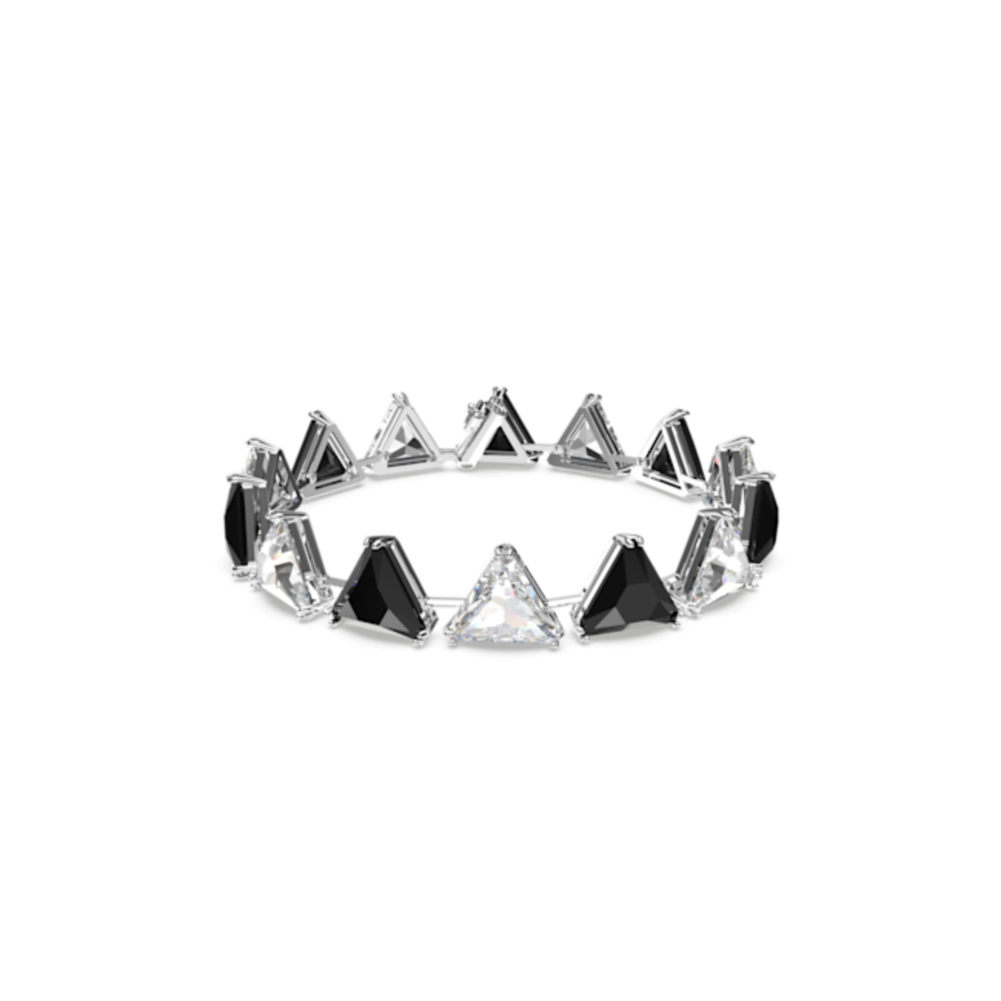 Resim Matrix Tennis bileklik, Üçgen kesim, Siyah, Rodyum kaplama