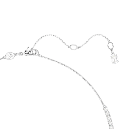 Resim Matrix Y-Kolye, Kristal inci, Yuvarlak kesim, Beyaz, Rodyum kaplama