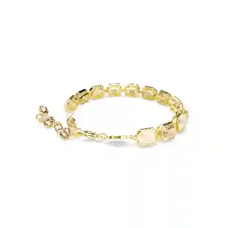 Resim Millenia Tennis bileklik, Sekizgen kesim, Caramel, Altın rengi kaplama