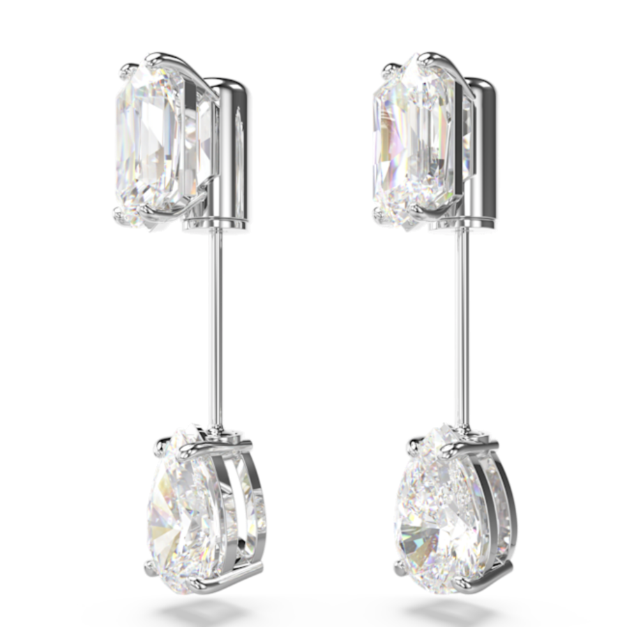 Resim Mesmera Çubuk küpeler, Karışık kesimler, Beyaz, Rodyum kaplama