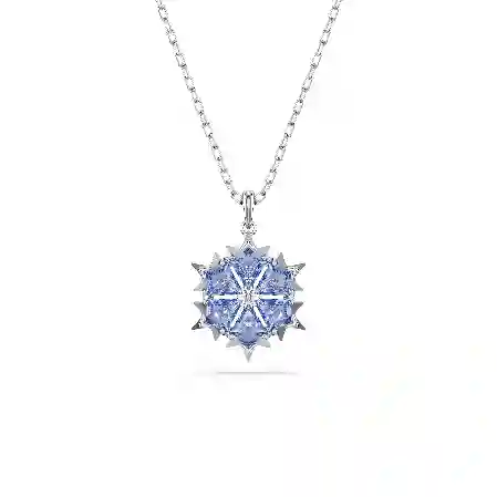 Resim Magic Kolye, Kar tanesi, Mavi, Rodyum kaplama