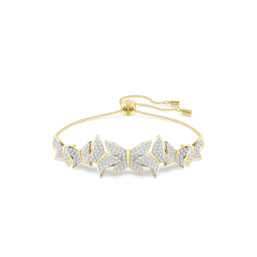 Resim Idyllia Lilia Bileklik, Kelebek, Beyaz, Altın rengi kaplama