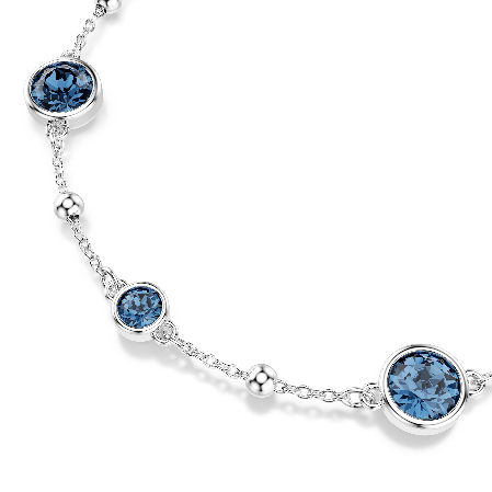 Resim Imber Bileklik, Yuvarlak kesim, Mavi, Rodyum kaplama