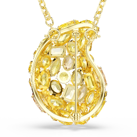 Resim Gema Kolye ve broş, Sarı, Altın rengi kaplama