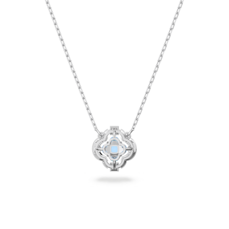 Resim Una Kolye, Yonca, Mavi, Rodyum kaplama