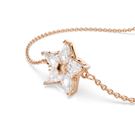 Resim Stella Bileklik, Uçurtma kesim, Yıldız, Beyaz, Pembe altın rengi kaplama