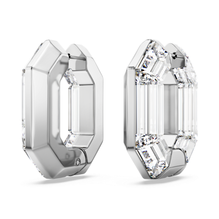 Resim Lucent halka küpeler, Sekizgen şekil, Küçük, Beyaz