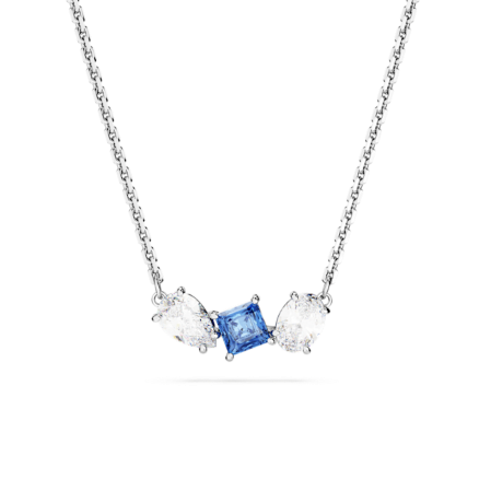 Resim Mesmera Kolye, Karışık kesimler, Mavi, Rodyum kaplama