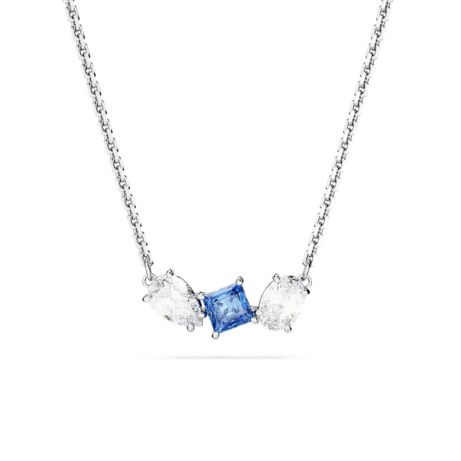 Resim Mesmera Kolye, Karışık kesimler, Mavi, Rodyum kaplama