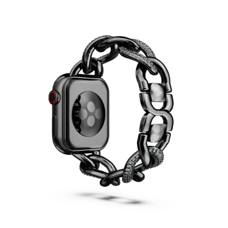 Resim Sparkling Zincir kordon, Apple Watch® 40 mm ve 41 mm ile uyumlu, Siyah, Siyah yüzey