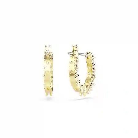 Resim Matrix Vittore halka küpeler, Yuvarlak kesim, Beyaz, Altın rengi kaplama