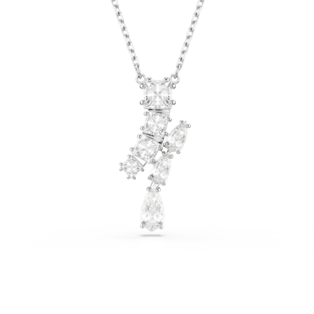 Resim Matrix Kolye, Karışık kesimler, Beyaz, Rodyum kaplama