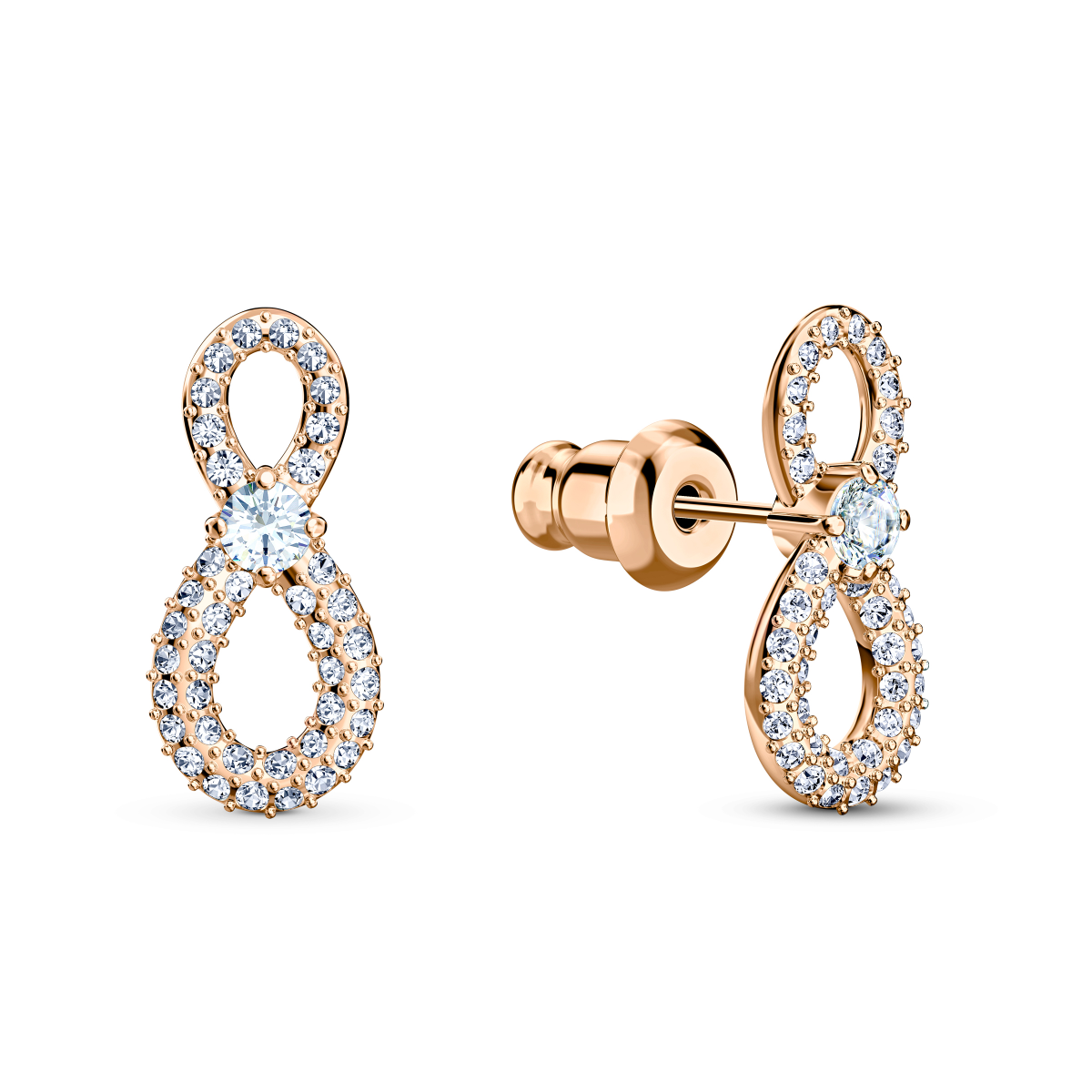 Resim Swarovski Infinity Set, Sonsuzluk ve kalp, Beyaz, Karışık metal yüzey