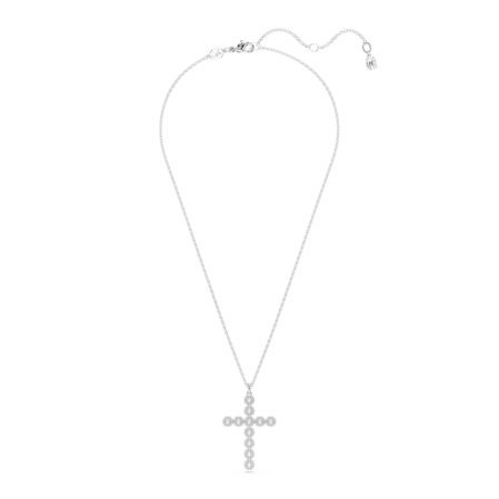 Resim Insigne Kolye, Karışık kesimler, Haç, Beyaz, Rodyum kaplama