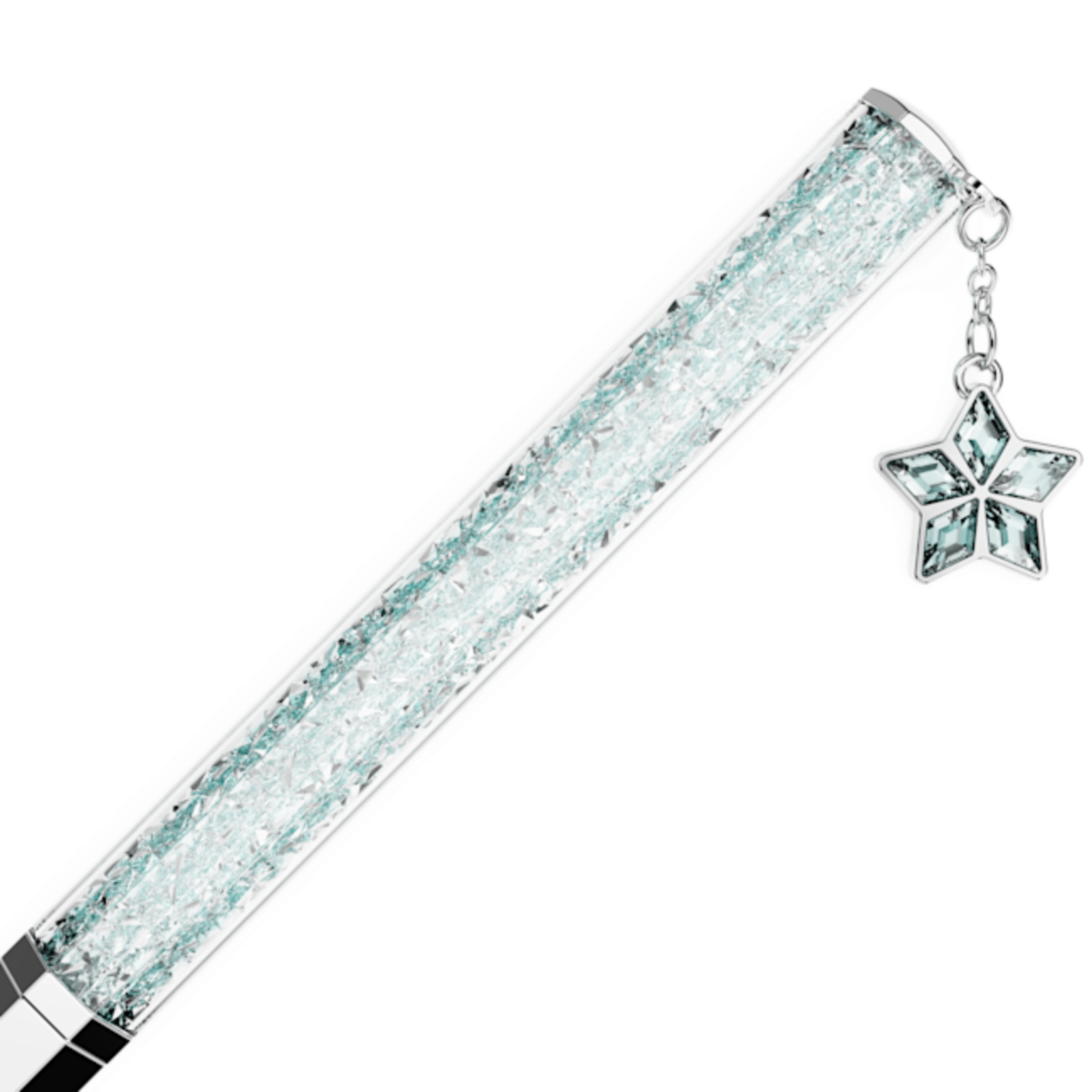 Resim Crystalline Tükenmez Kalem, Yıldız, Mavi, Krom Kaplama