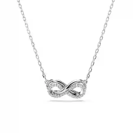 Resim Hyperbola Kolye, Pavé, Infinity, Beyaz, Rodyum kaplama