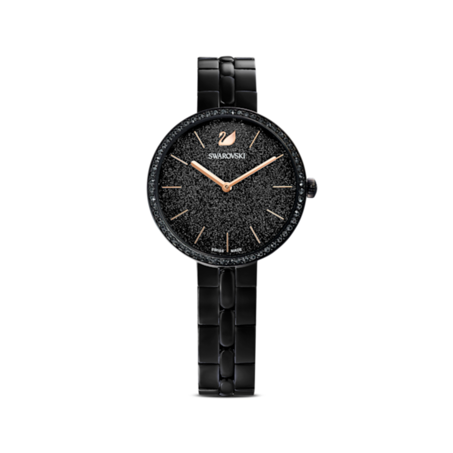 Resim Cosmopolitan Saat, İsviçre Üretimi, Metal bileklik, Siyah, Siyah yüzey