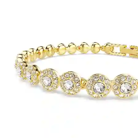 Resim Una Angelic Set, Yuvarlak kesim, Beyaz, Altın rengi kaplama