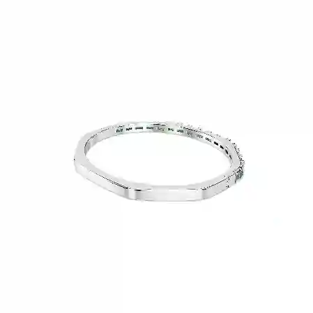 Resim Matrix Bileklik, Baget kesim, Sekizgen şekil, Yeşil, Rodyum kaplama