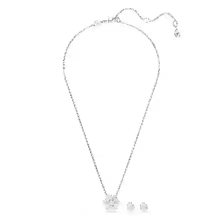 Resim Idyllia Set, Karışık kesimler, Kar tanesi, Beyaz, Rodyum kaplama