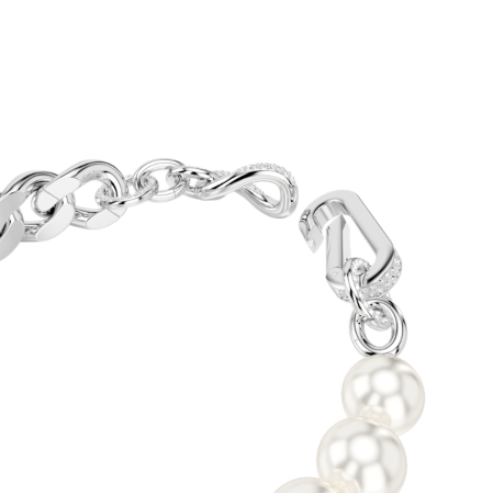 Resim Dextera Bileklik, Kristal inci, Karışık bağlantılar, Beyaz, Rodyum kaplama