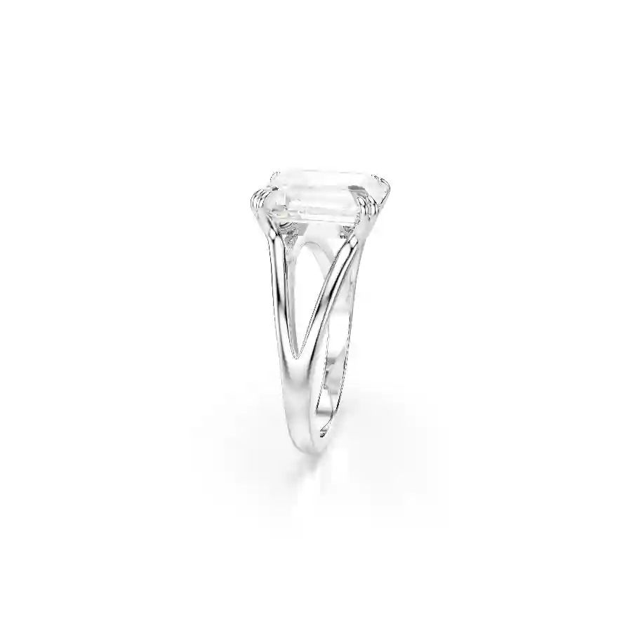 Resim Stilla Yüzük, Sekizgen kesim, Beyaz, Gümüş renkli yüzey